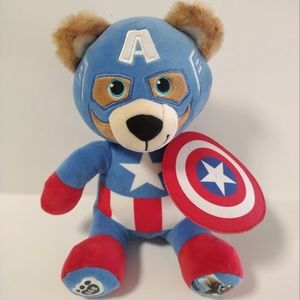 Build A Bear Marvel Avengers Captain America 9" Plush Stuffed Animal Toy
